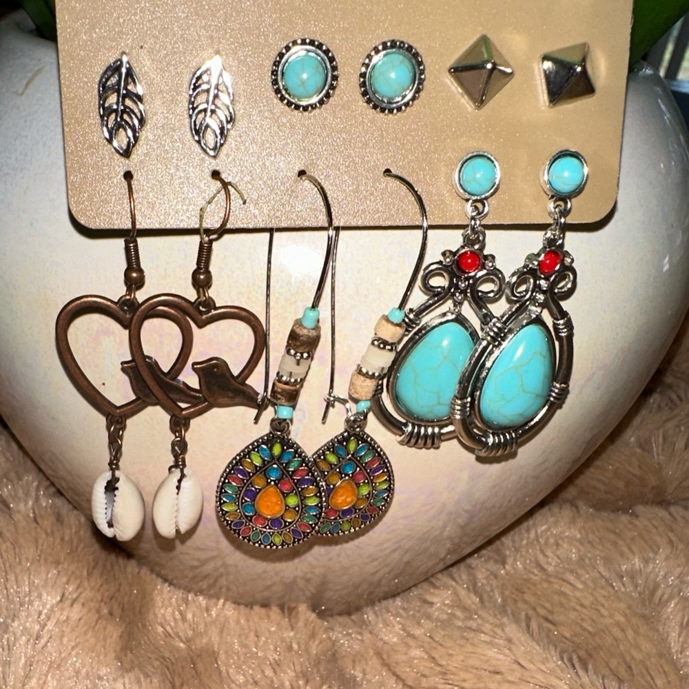 Bohemian earrings set, for women's daily decoration